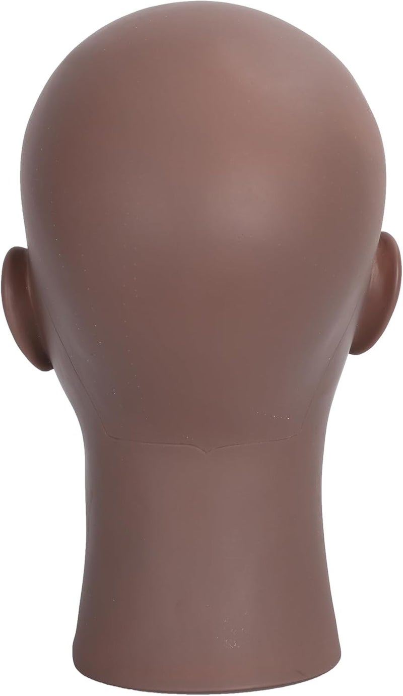 simnient Bald Mannequin Head for Wigs Making, Styling, Makeup Training, Professional Cosmetology Display, Hat Helmet Glasses Display Head Model with Free Clamp Stand - Image 4